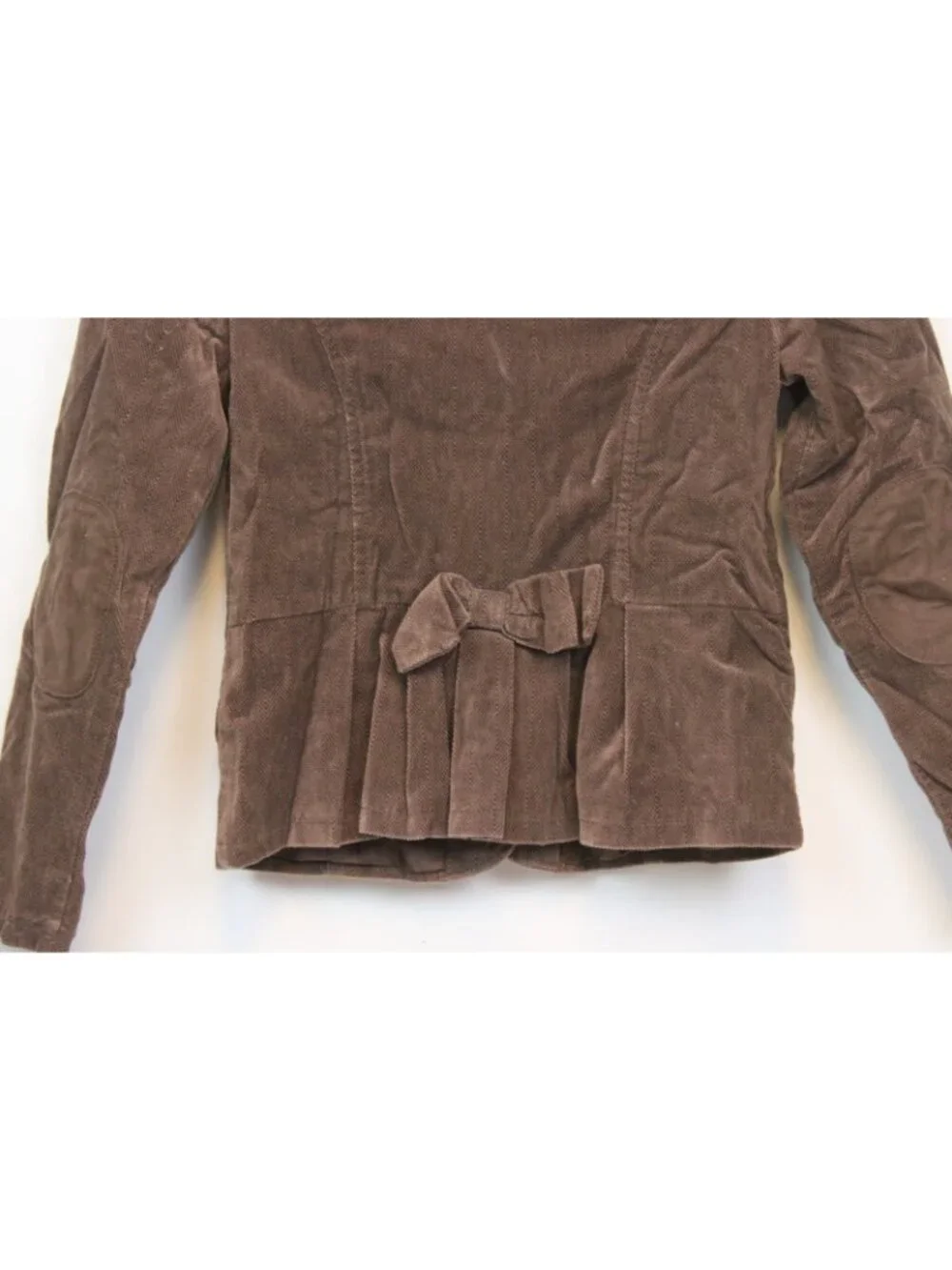 2007 Gymboree Equestrian Club Herringbone Velveteen Blazer sz 9 Show Horse Bow